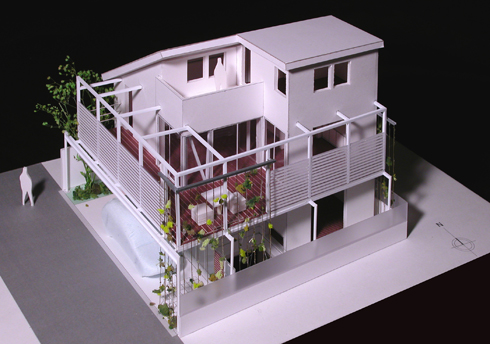 デッキテラスの家 模型写真